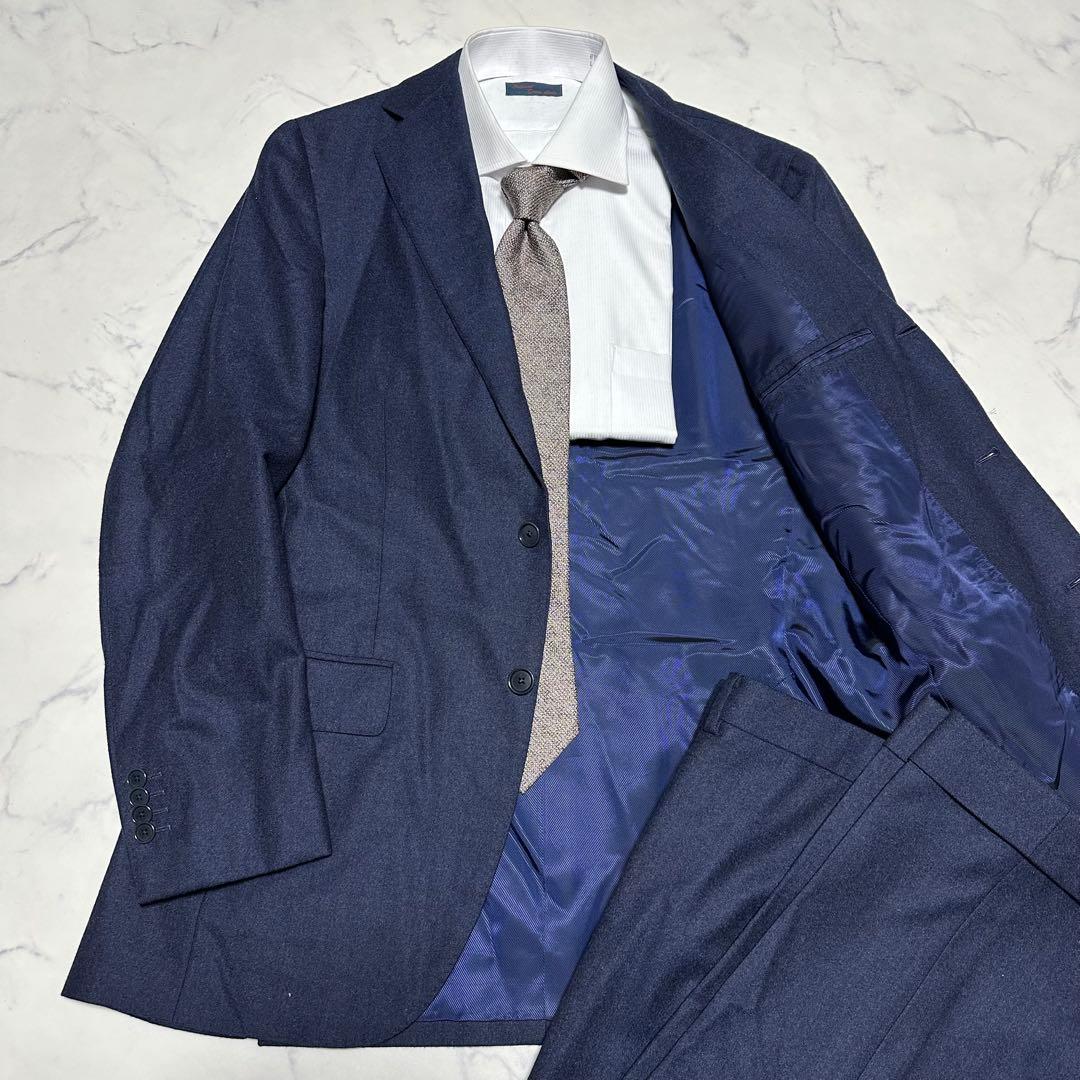 未使用級美品　ビームスエフ　BEAMS F ネイビースーツ　サキソニー　50