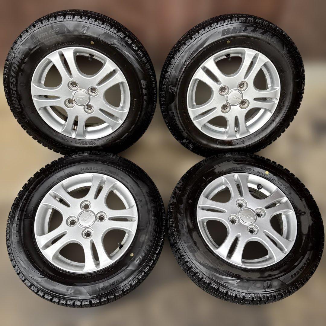 ②ブリヂストン BLIZZAK 145/80 R13スタッドレスタイヤ