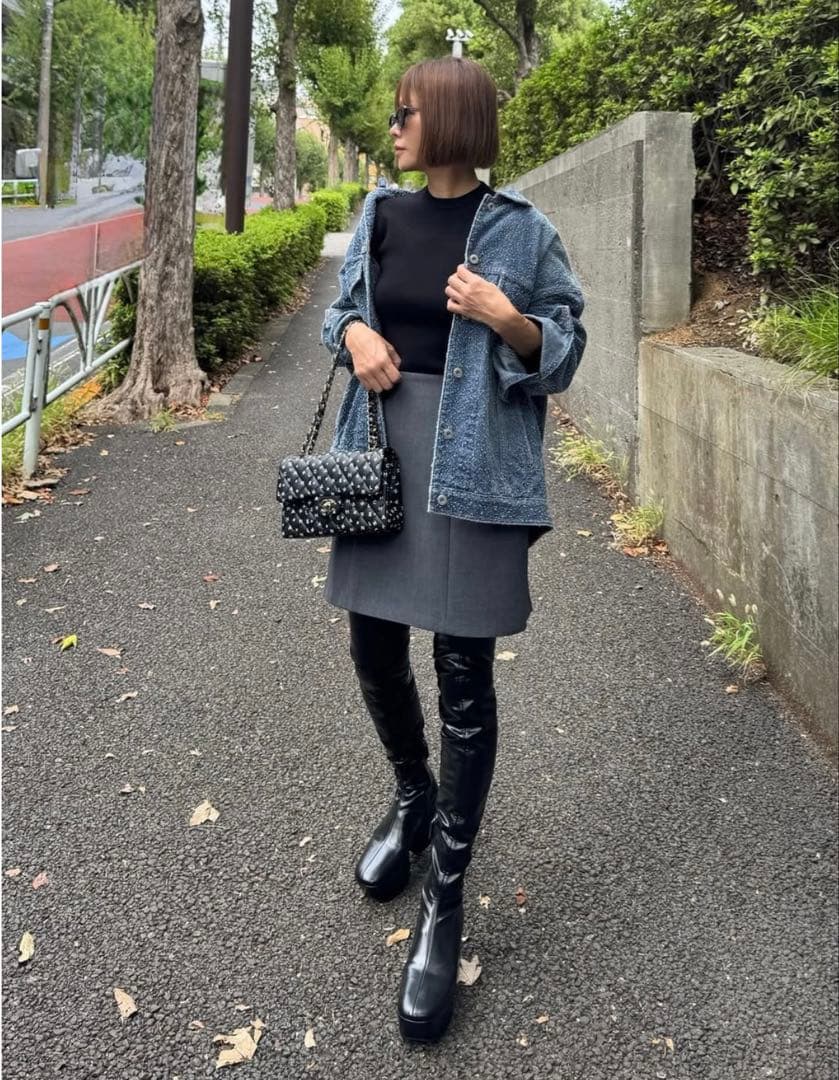 【新品】Cygne ミニスカート Katy グレー サイズ0