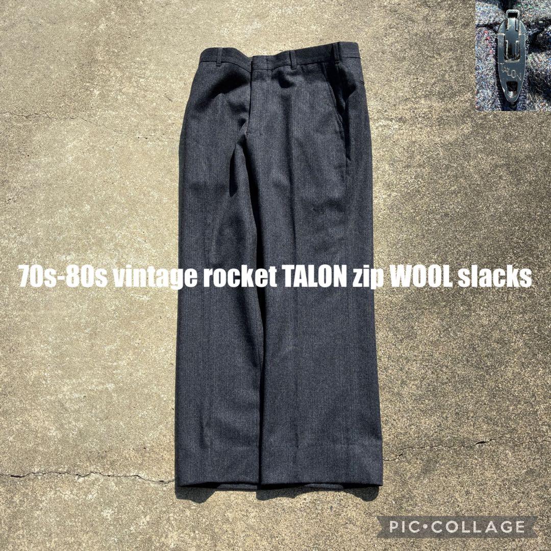 パンツ 70s-80s rocket TALON zip wool slack pant