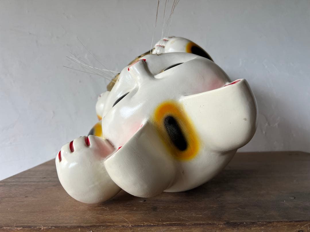 【昭和レトロ】大型 招き猫 陶器製 金運アップ