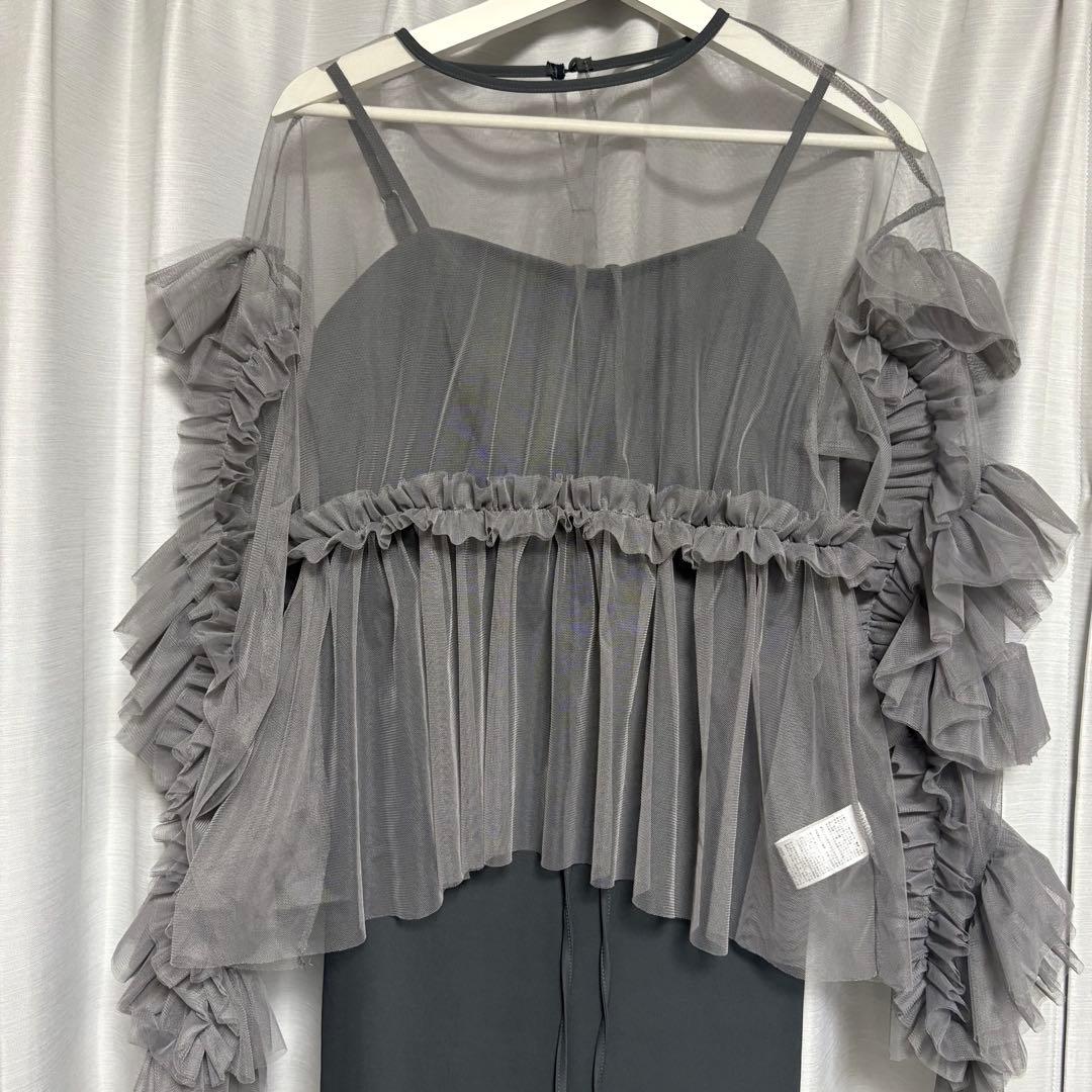 エジック Ezick エレガントボリュームスリーブ セットキャミドレス