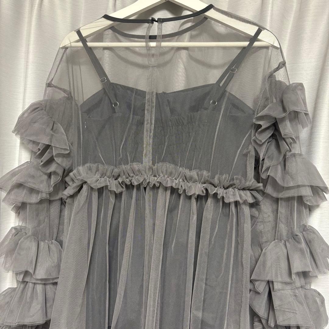 エジック Ezick エレガントボリュームスリーブ セットキャミドレス