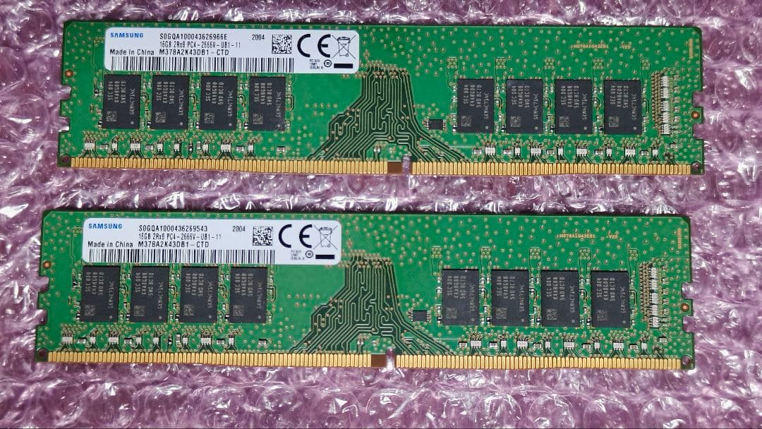 DDR4 16GBx2枚 32GB 動作確認済み ②