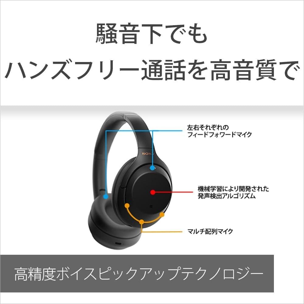 Sony WH-1000XM4 ワイヤレス ノイズキャンセリング ヘッドホン 黒