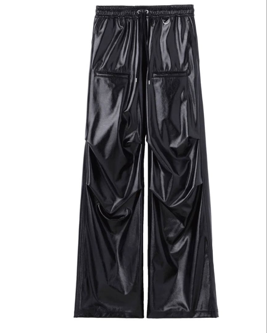 ジョンローレンスサリバン PATENT EASY PANTS サイズS ブラック