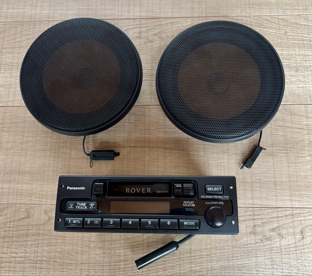 ローバーミニ 純正カーオーディオ　Panasonic デッキ＋スピーカー
