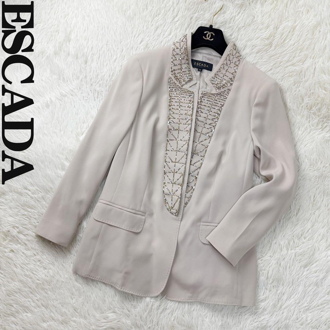 人気♡XLサイズ♡シルク♡ESCADA エスカーダ デザイン ジャケット