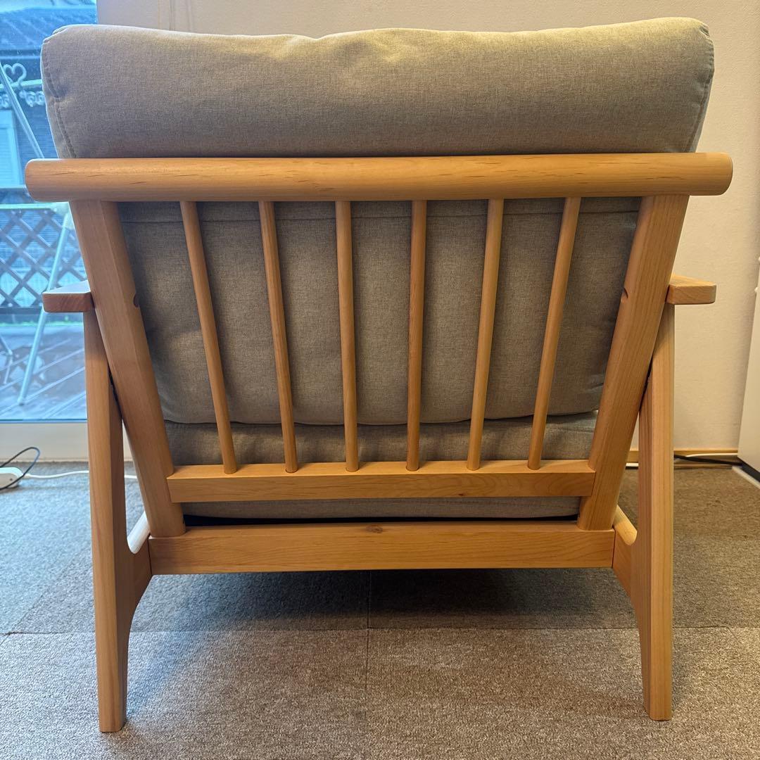 isseiki ERIS 1人掛けソファ　無垢材　アルダー材　北欧　ベージュ