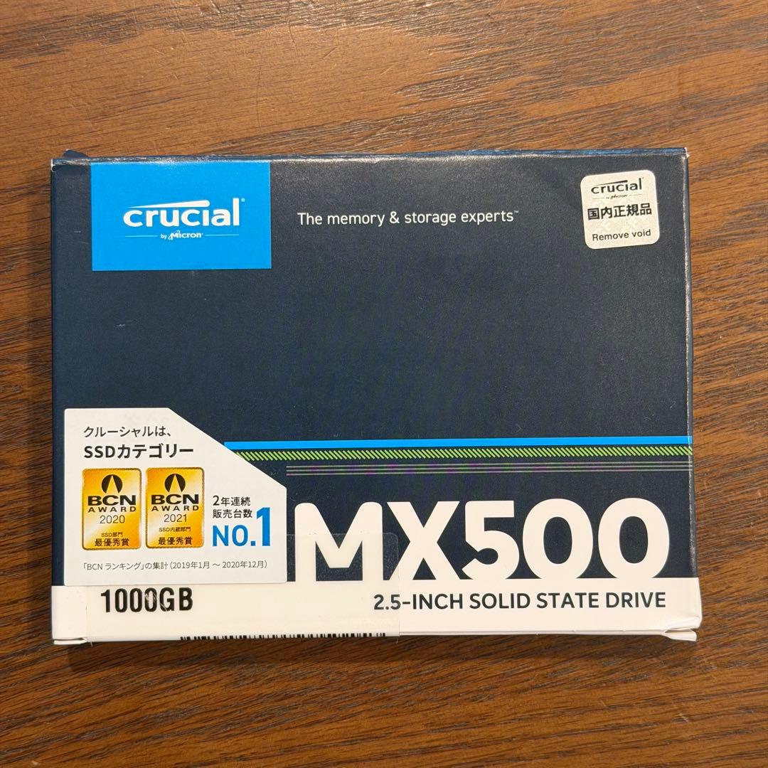 新品未使用 即発送 クルーシャル SSD CT1000MX500SSD1