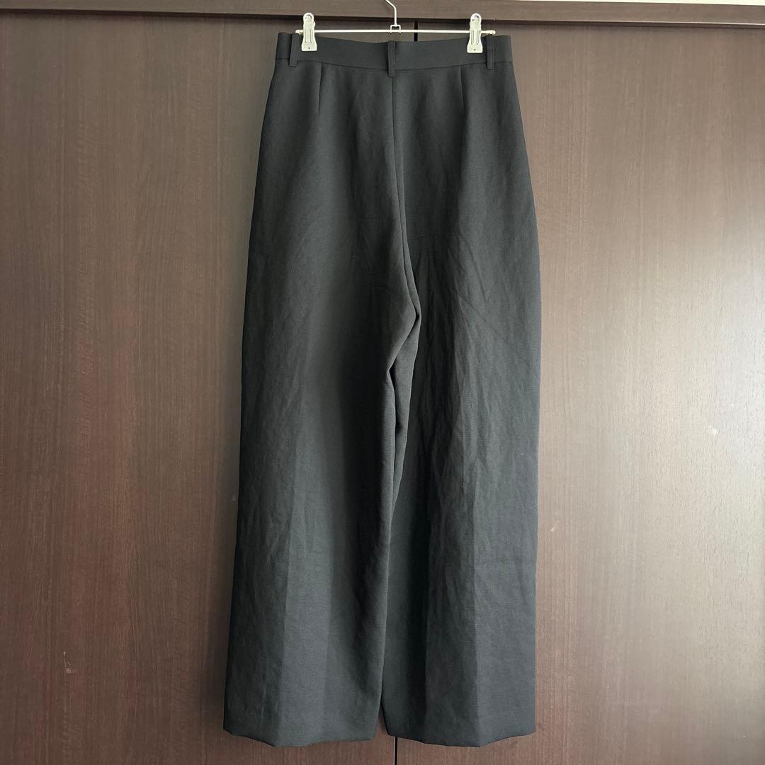 Curensology （カレンソロジー） プレーンツータックパンツ　黒　38