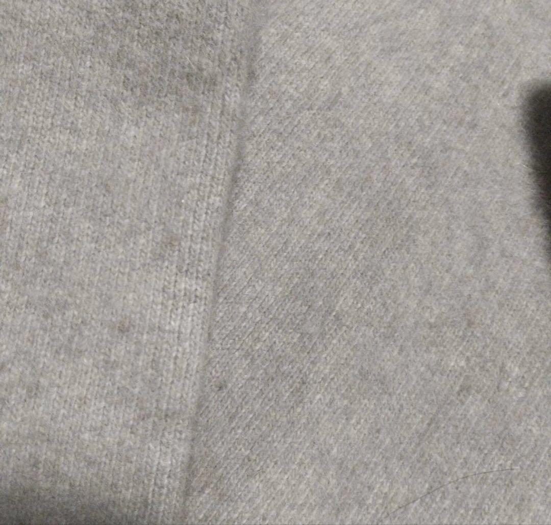 ELENDEEKラクーン混ダブルフェイスニットカーディガンバイカラーコート羽織り