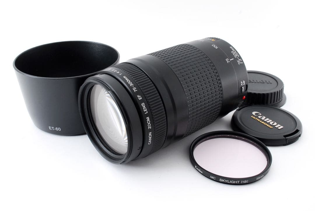 キャノン超望遠レンズ/付属品付/Canon EF75-300㎜　II