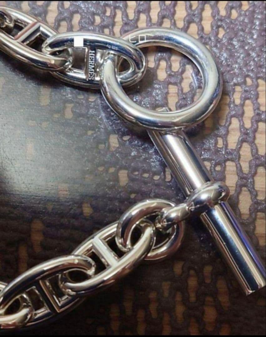 【あんしん鑑定可】新品未使用エルメスシェーヌダンクル ブレスレット GM15コマ