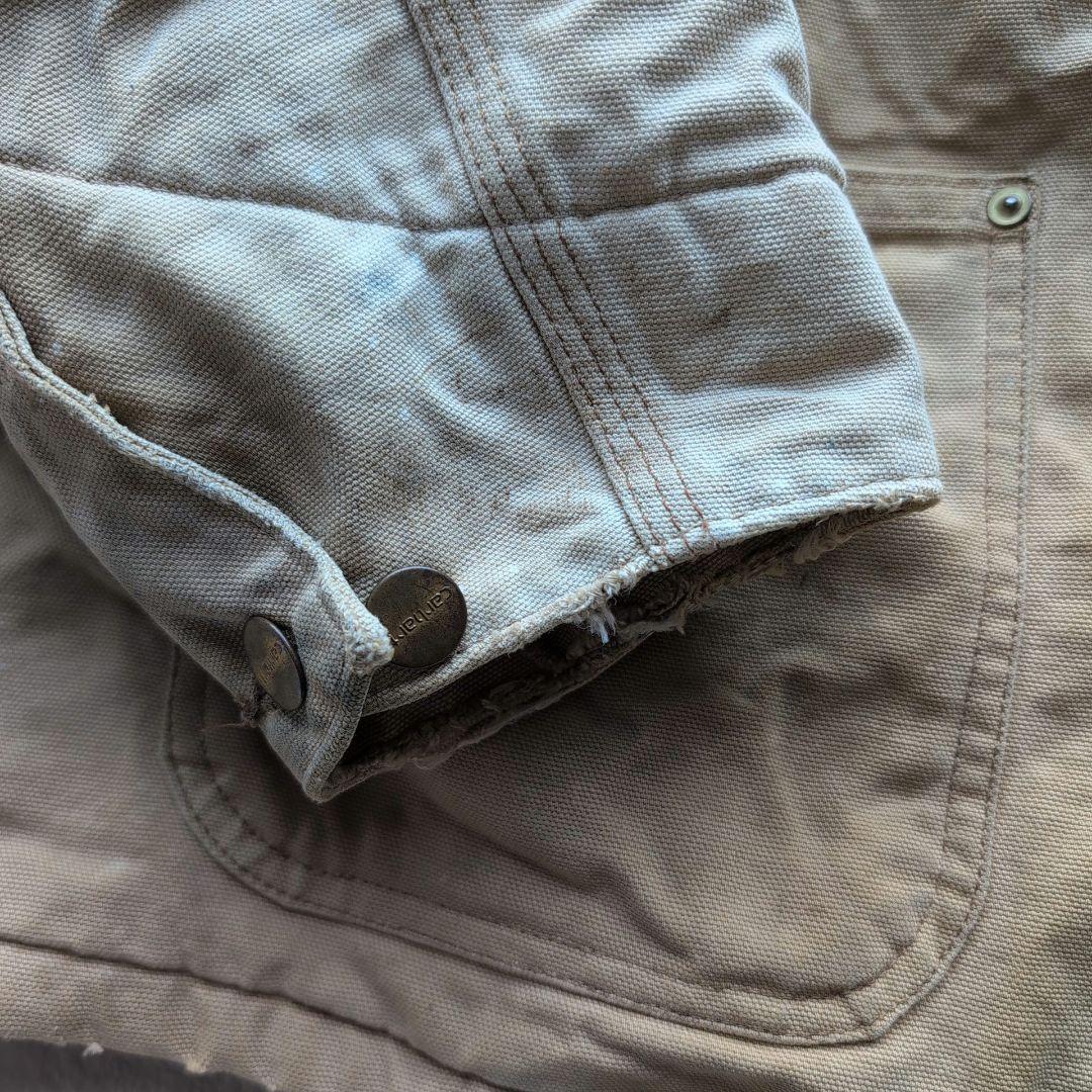 g*i様 カーハート　ダック生地　チョアコート　鬼フェード　L位　ブラウン　US