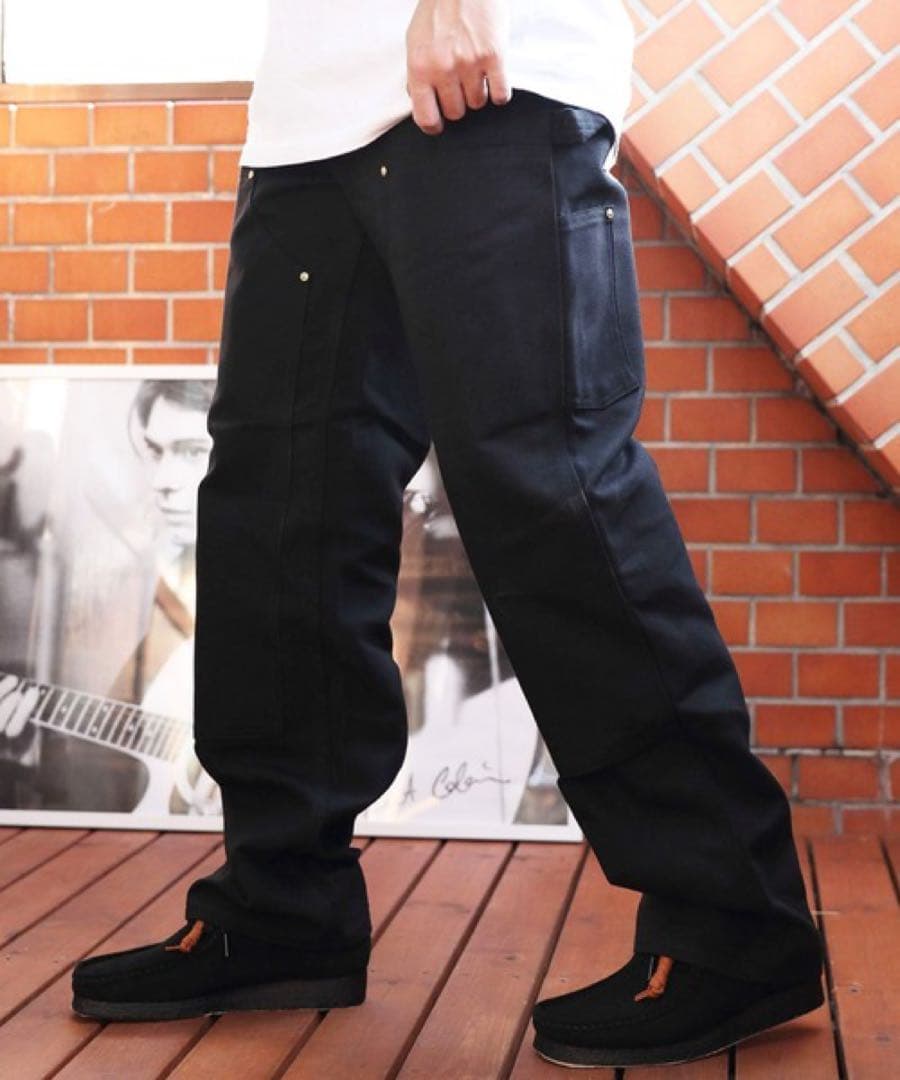 カーハート　ダブルニー　w32L30 ブラック