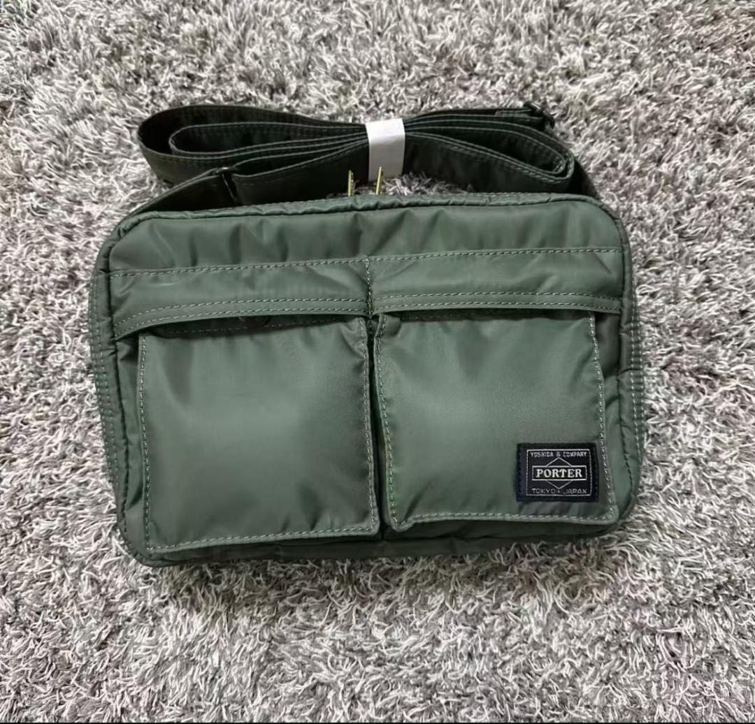 PORTER ポーター タンカー 2層式 ショルダーバッグ 緑色 セージグリーン