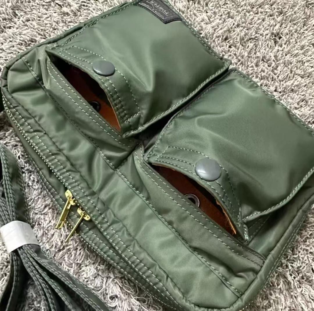 PORTER ポーター タンカー 2層式 ショルダーバッグ 緑色 セージグリーン