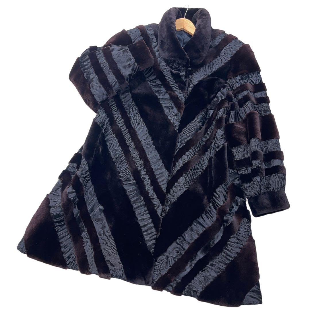 総丈89cm　裾周り192cm　ギラロッシュ　シェアードミンク　ファーコート