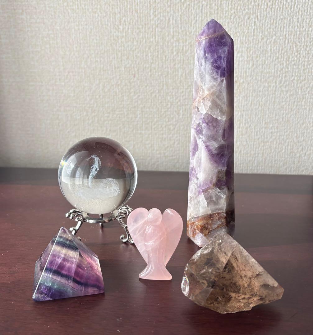 【本日限定】天然石まとめ売り　アメジストタワー他　5点セット　10万円相当