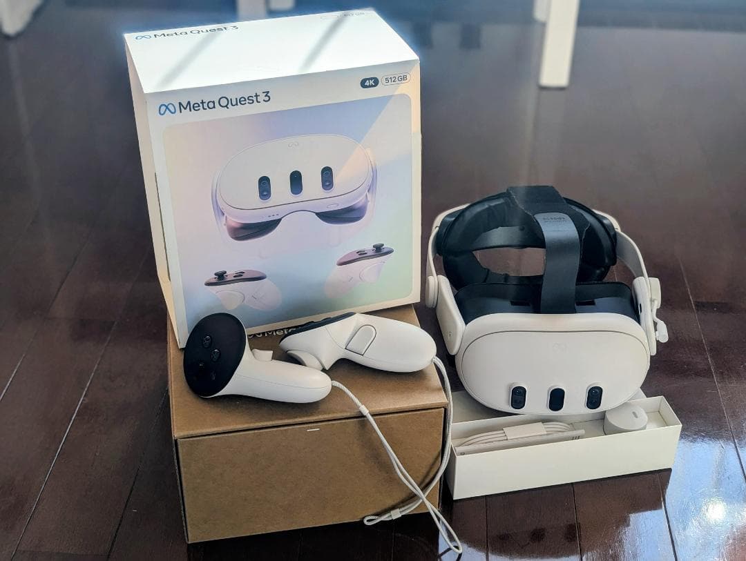  Quest 3 512GB＋KIWI高級ヘッドストラップ付き｜即使用可