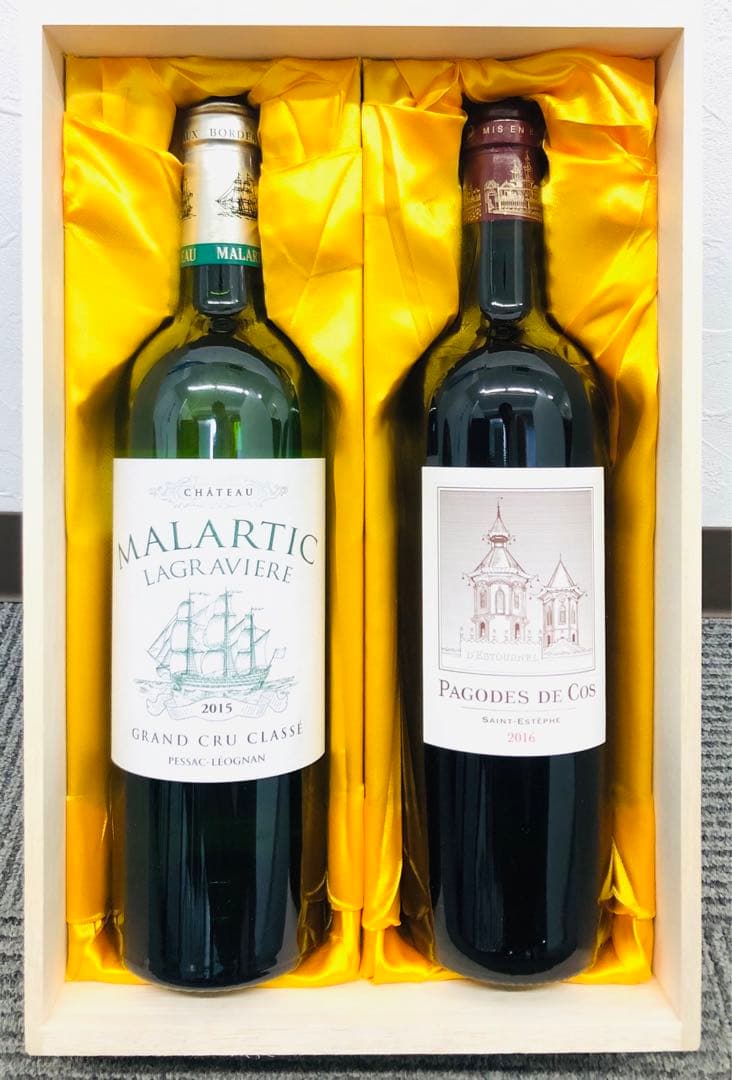 木箱に入った 赤白ワイン 2本セット！