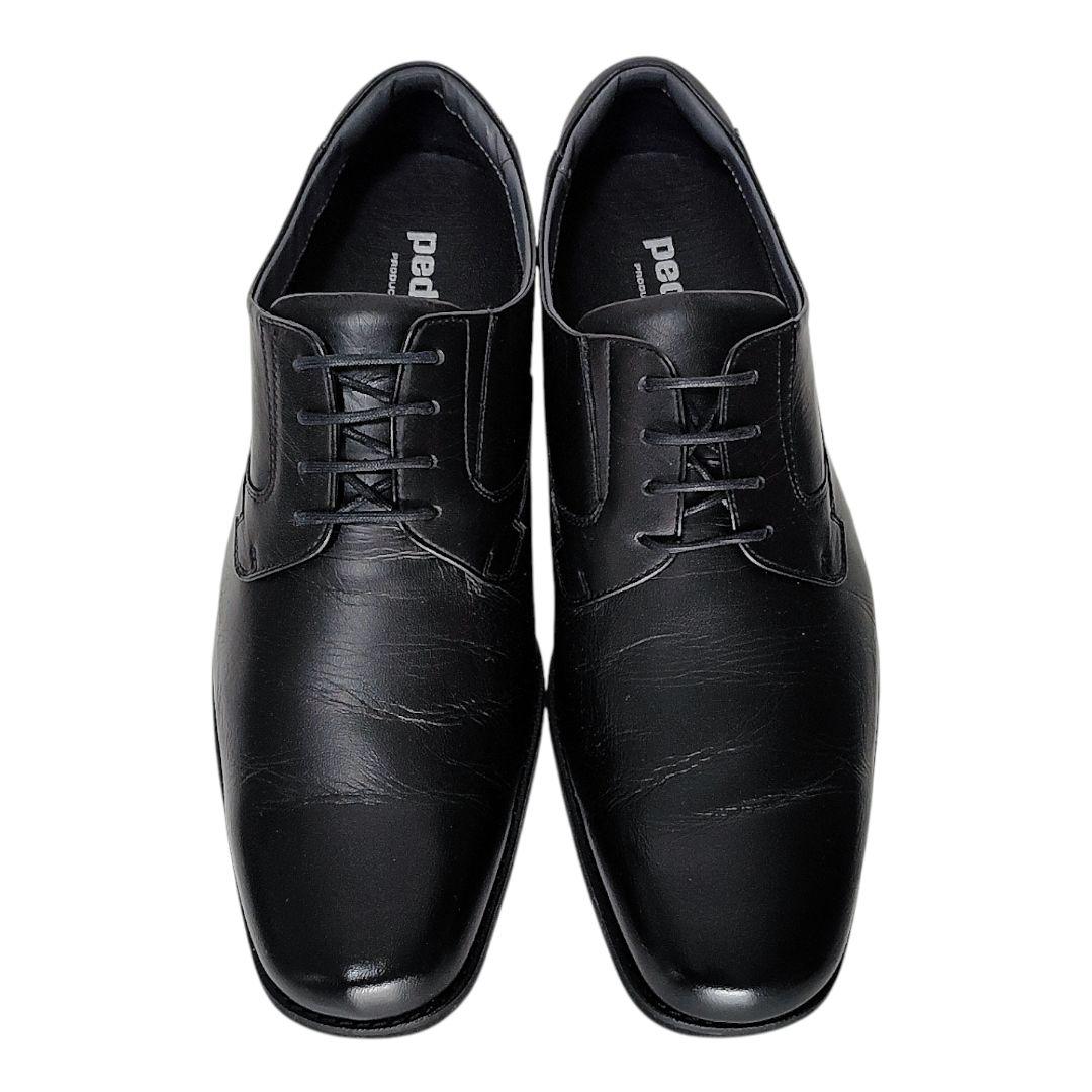未使用級 asics pedala ビジネスシューズ ブラック レザー 25.5