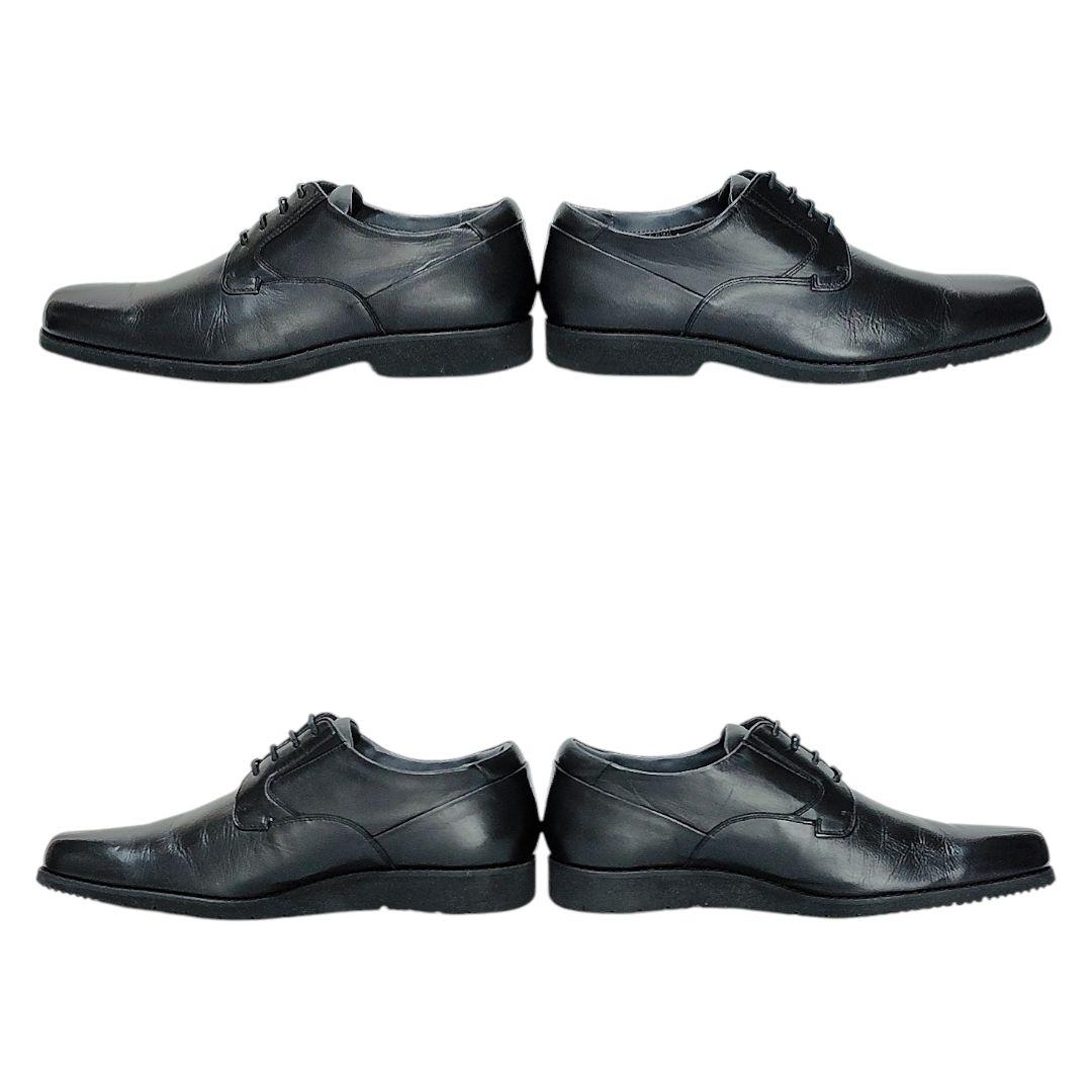 未使用級 asics pedala ビジネスシューズ ブラック レザー 25.5