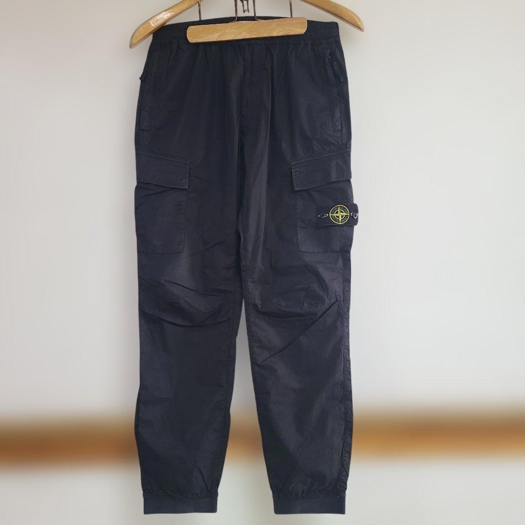 stone 黒 ストーンアイランド w34 カーゴパンツ ブラック