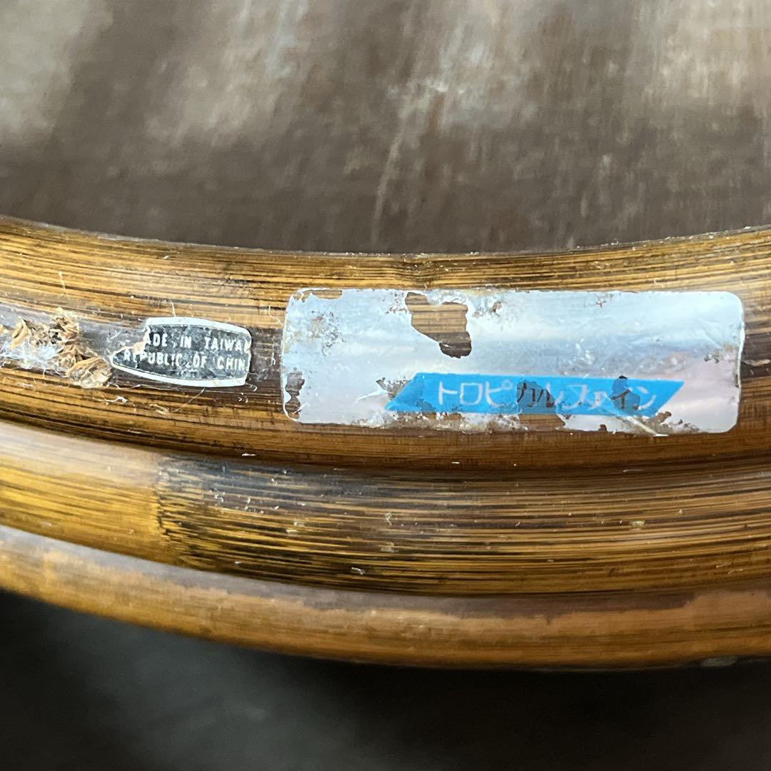 昭和レトロ 古家具 回転式ラタンチェア ラタンソファ エッグチェア アームチェア