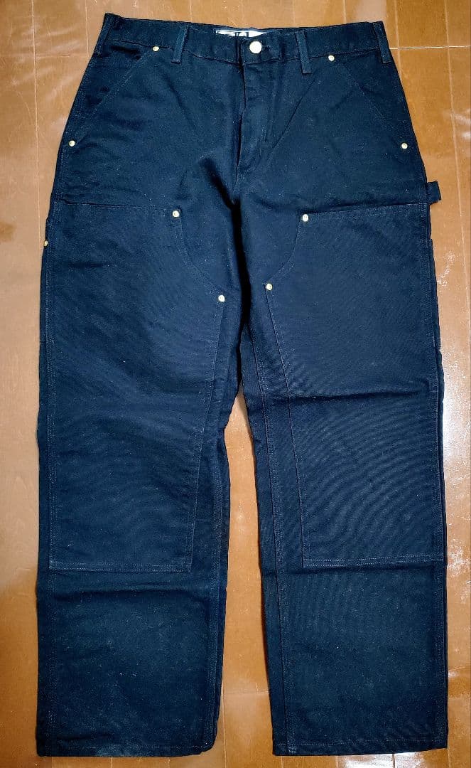 Carhartt ダブルニー BLACK W34xL30