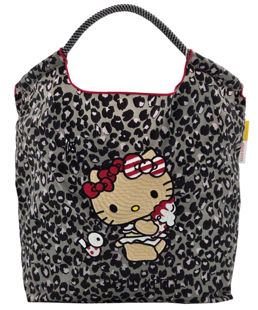 新品未使用　ボールアンドチェーン　キティ　レオパード　グレイ　日焼け