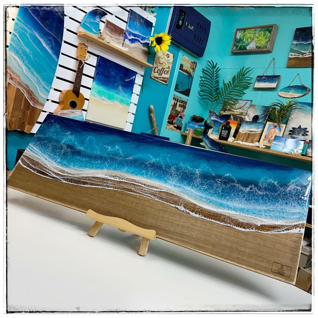 BIGサイズパネル No.177  オーシャンパネル　レジンアート　海アート