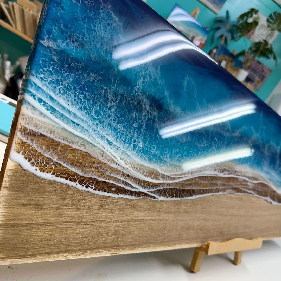 BIGサイズパネル No.177  オーシャンパネル　レジンアート　海アート