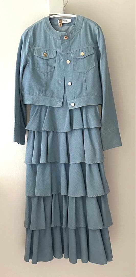 【2点セット】エコデニム クルージャケット、エコデニムドレス