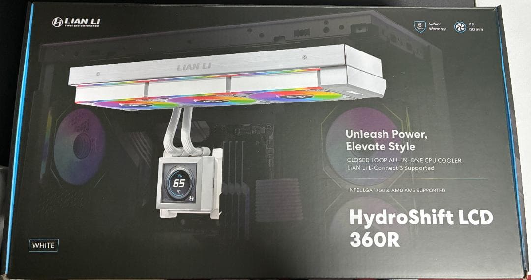 PC用ファン・クーラー LIANLI HydroShift LCD 360R White ARGB