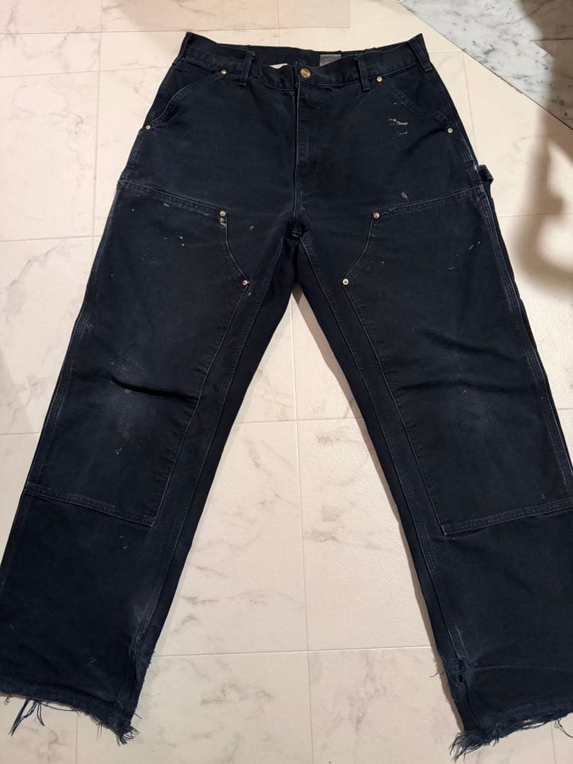 雰囲気抜群　カーハート　ダブルニー　usa製　w34 L30