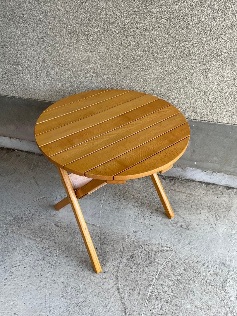 ヴィンテージ ラウンドフォールディングテーブル フレンチミッドセンチュリー