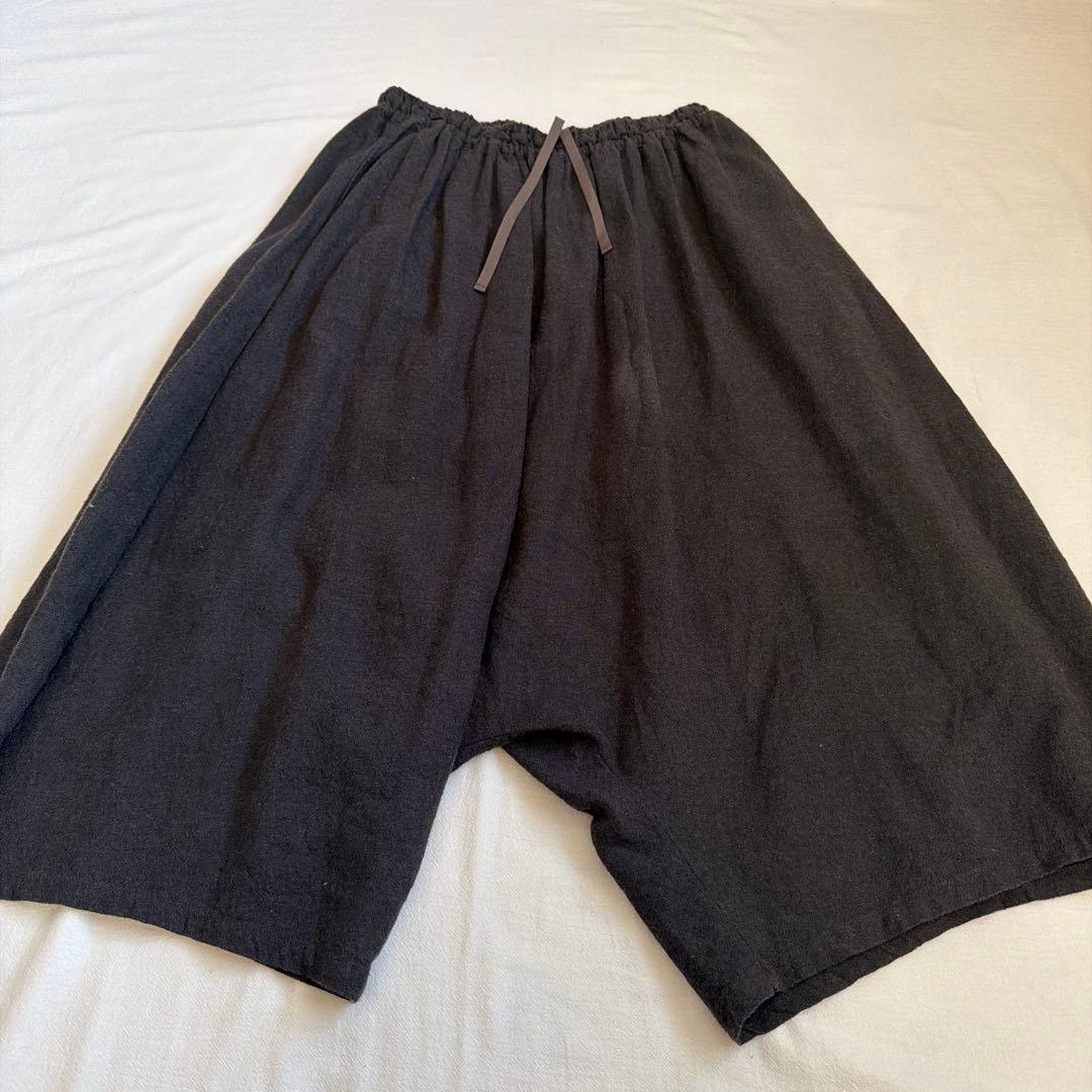 ネストローブnest robeリネンウール✨ダークグレー✨サルエルパンツ