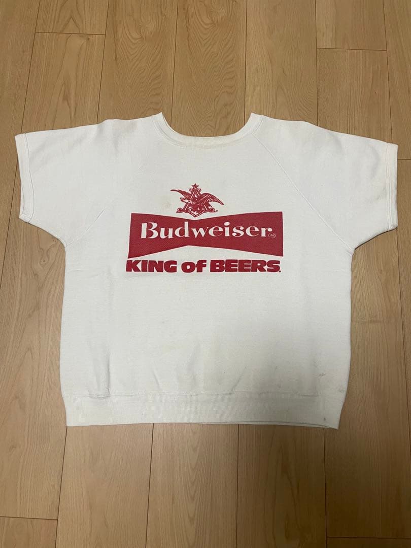 60s 70s budweiser 染み込みプリント　ヴィンテージ スウェット