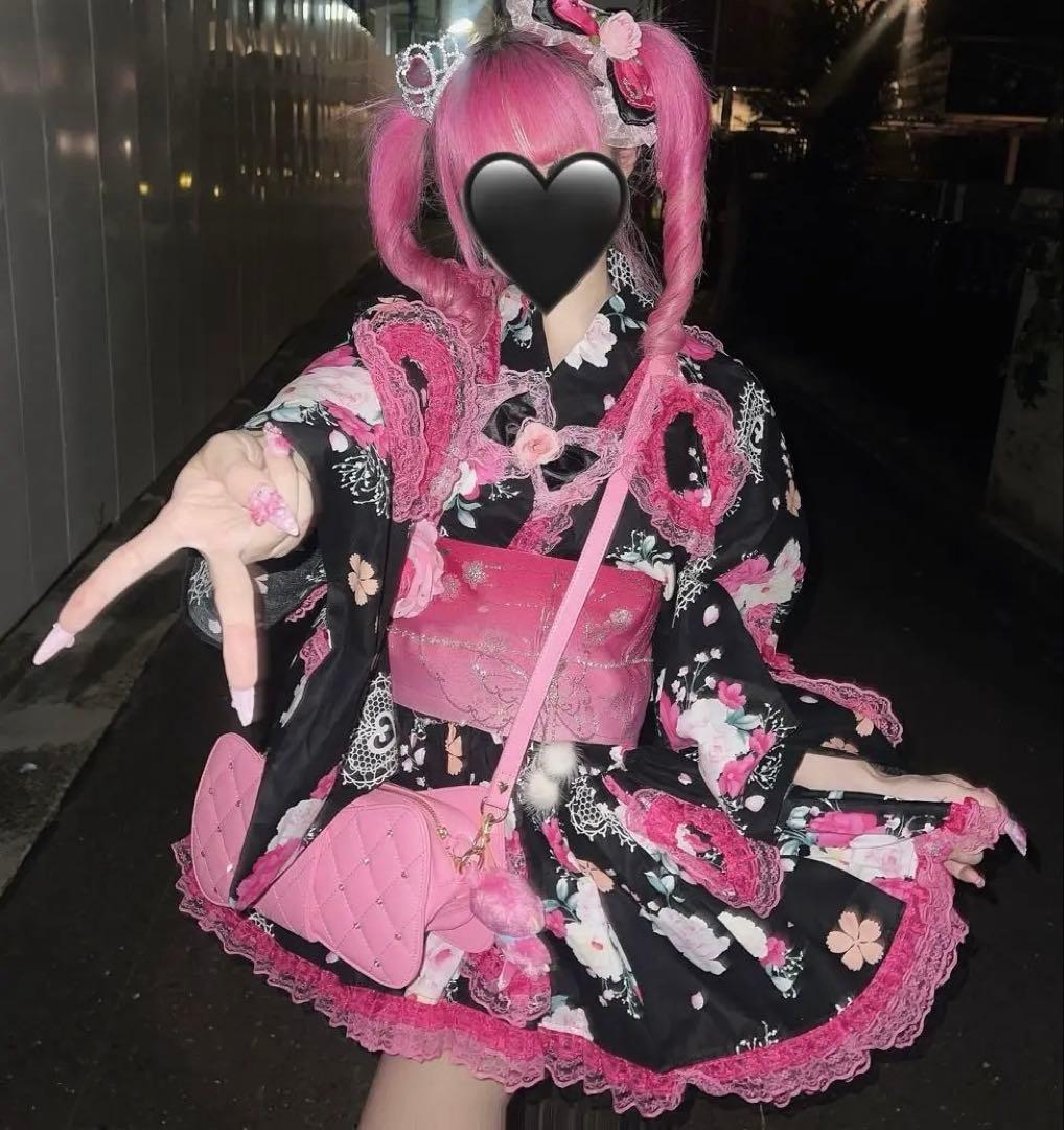 姫ギャル浴衣ドレス＋帯セット