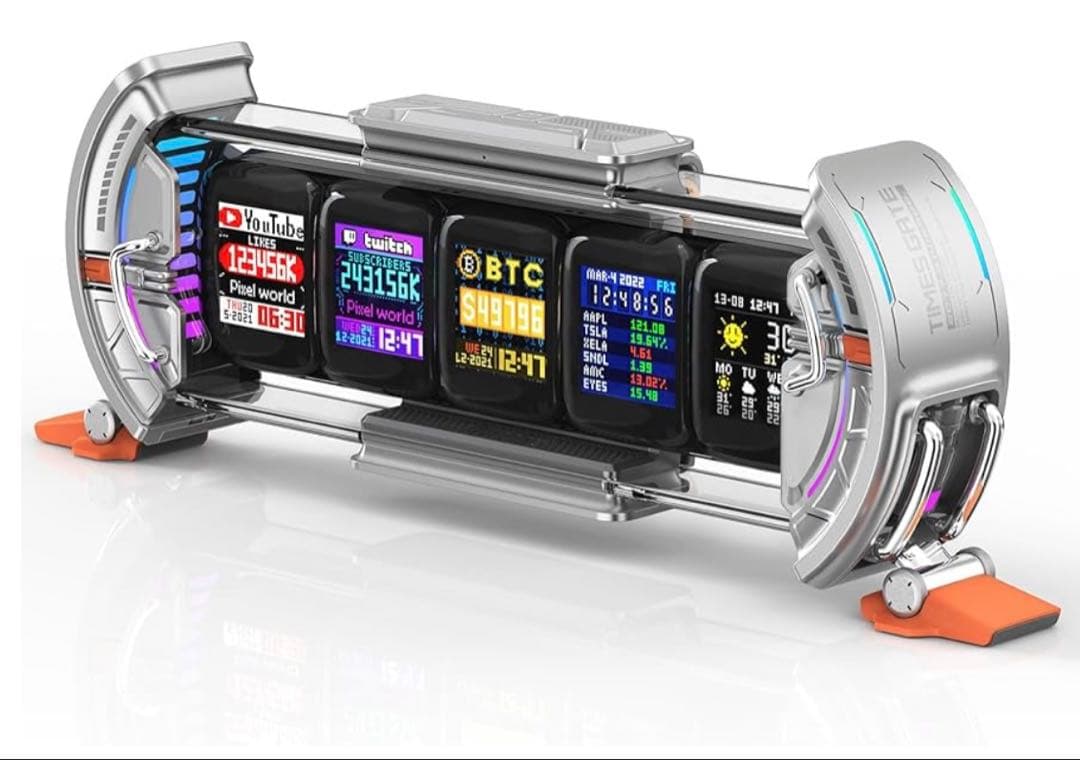 PC SFガジェット デジタルデコクロック 近未来 サイバーライト