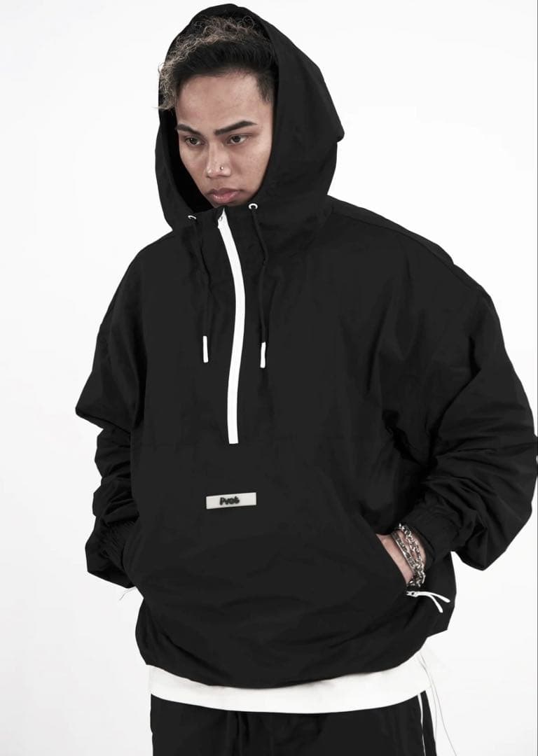 ジャケット・アウター PVOT ANORAK PREMIUM NYLON JACKET (BLACK)