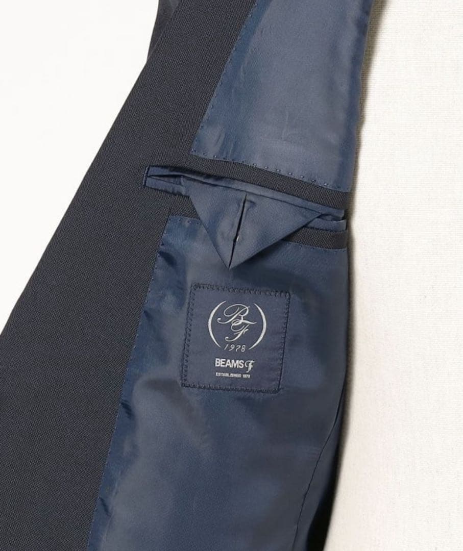 BEAMS F スーツ 48 ネイビー