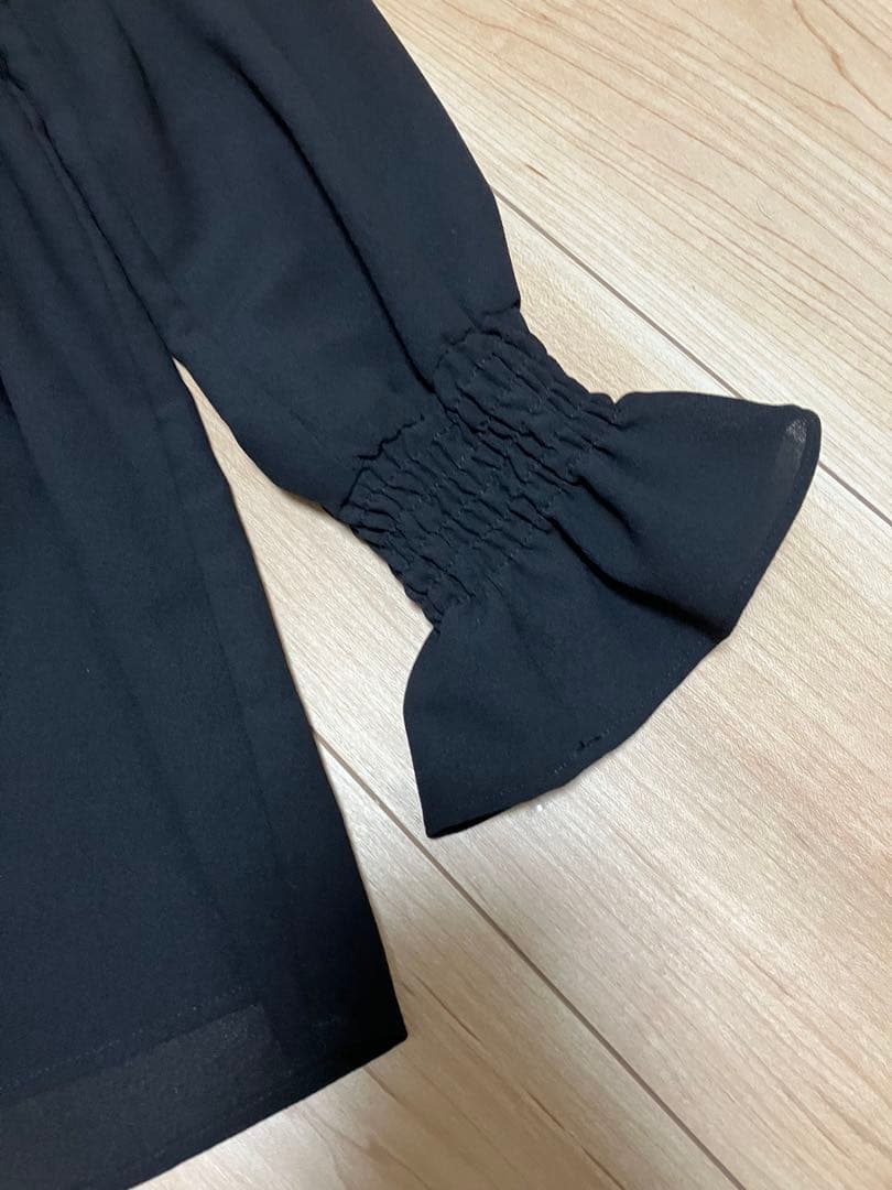 美品　ANAYI フリル　ブラウス　ブラック　黒　アナイ