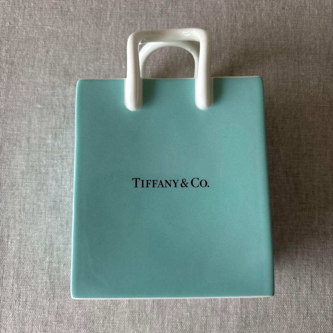 ティファニー ショッピングバッグ 陶器 置物 ショッパー 小物入れ