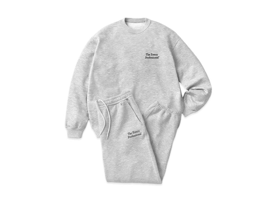 ennoy CREW SWEAT SET UP GRAY × BLACK 未使用