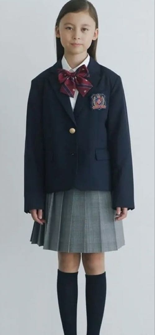 green label relaximngネイビー ブレザースカート 160