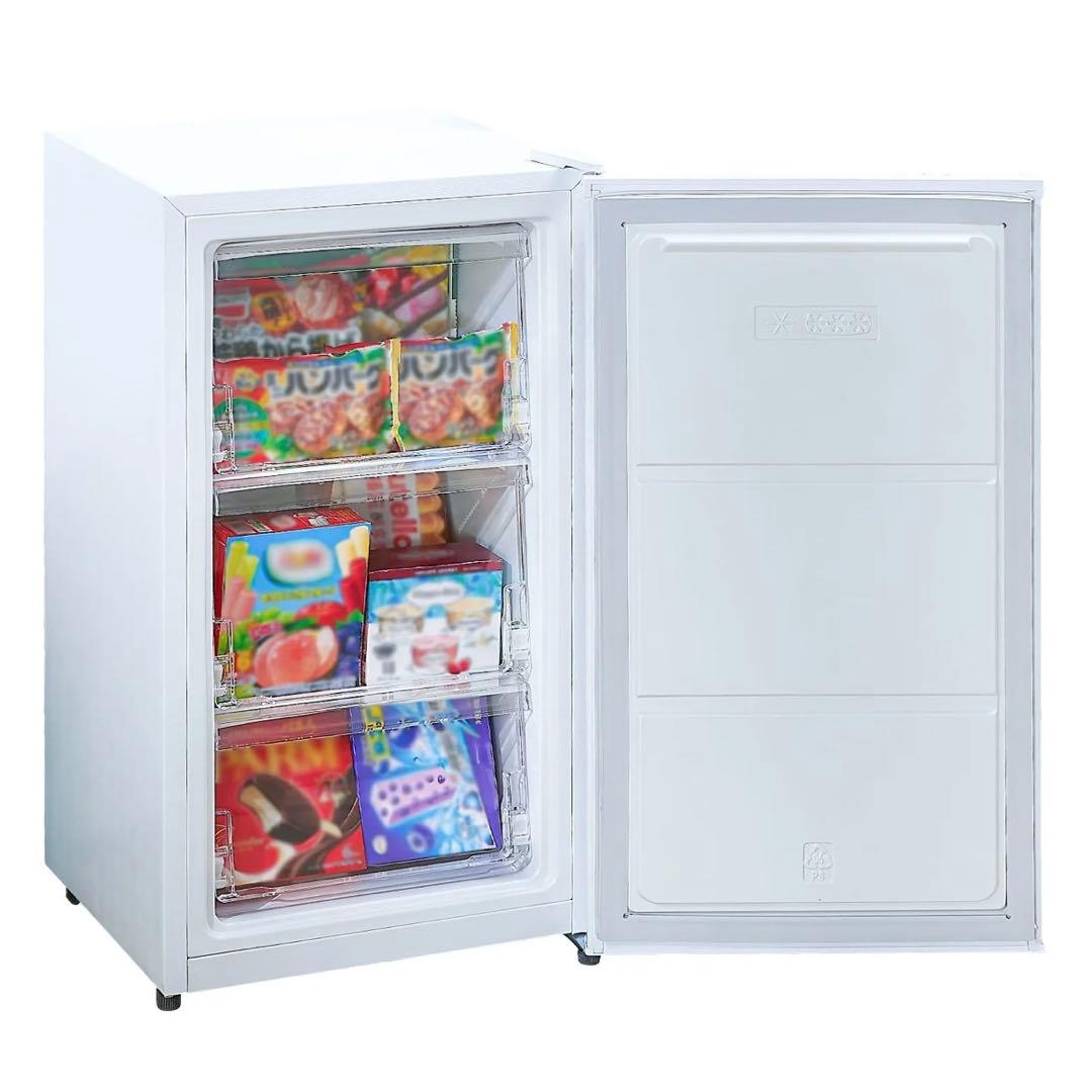 【新品】冷凍庫 60L スリム 小型 省エネ 大容量 サブ冷凍庫 ホワイト