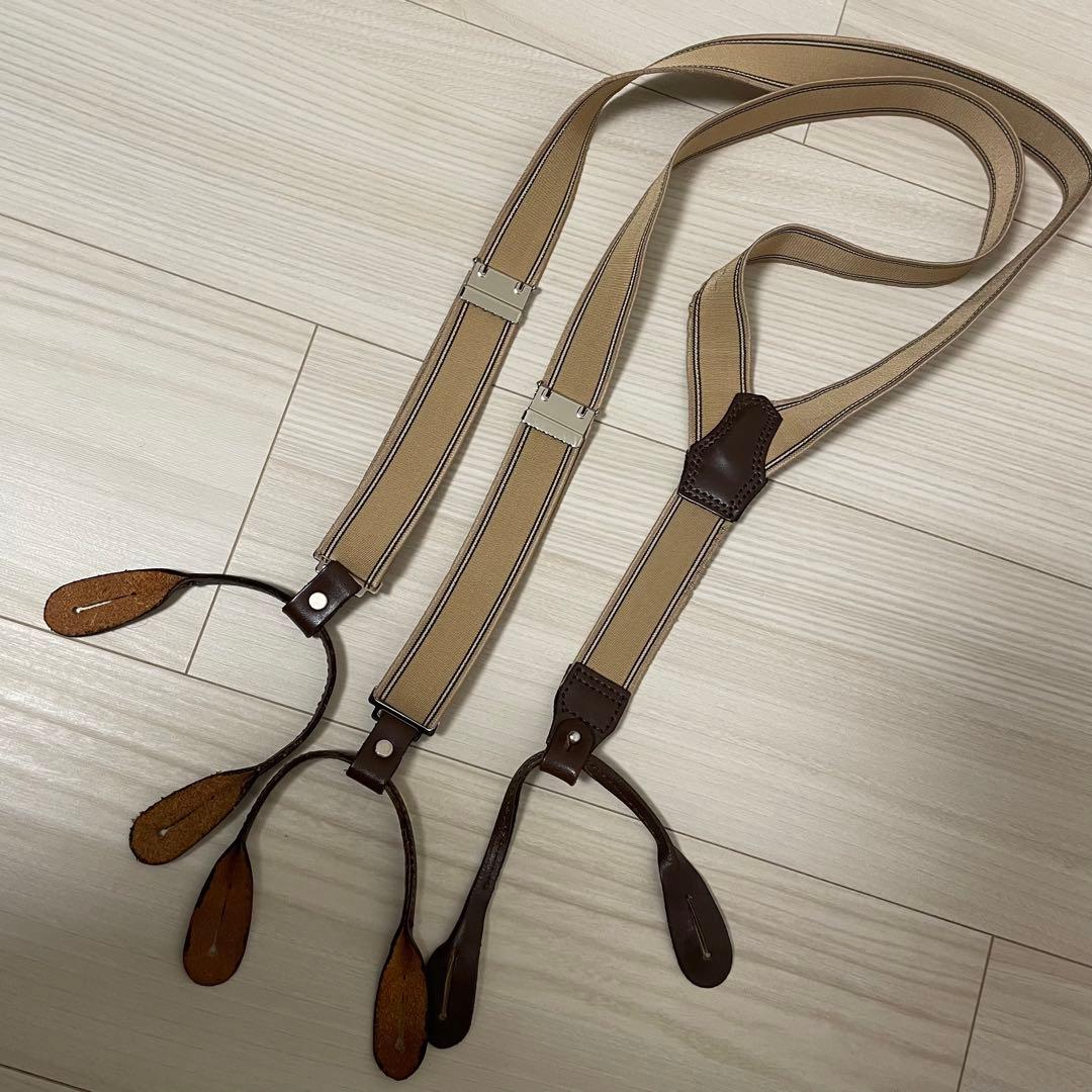 ヨウジヤマモトオム サスペンダー ベージュ yohji yamamoto